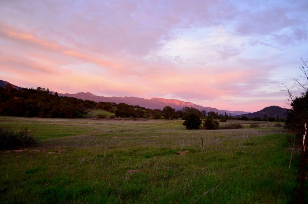 the "pink moment" in Ojai
