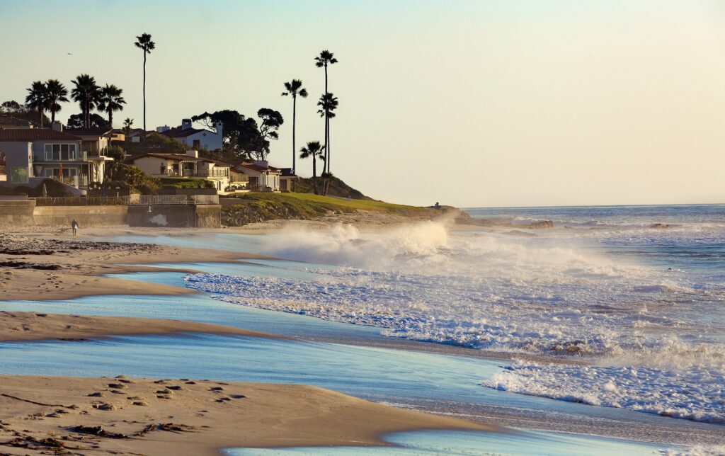 La Jolla Beach at sunset