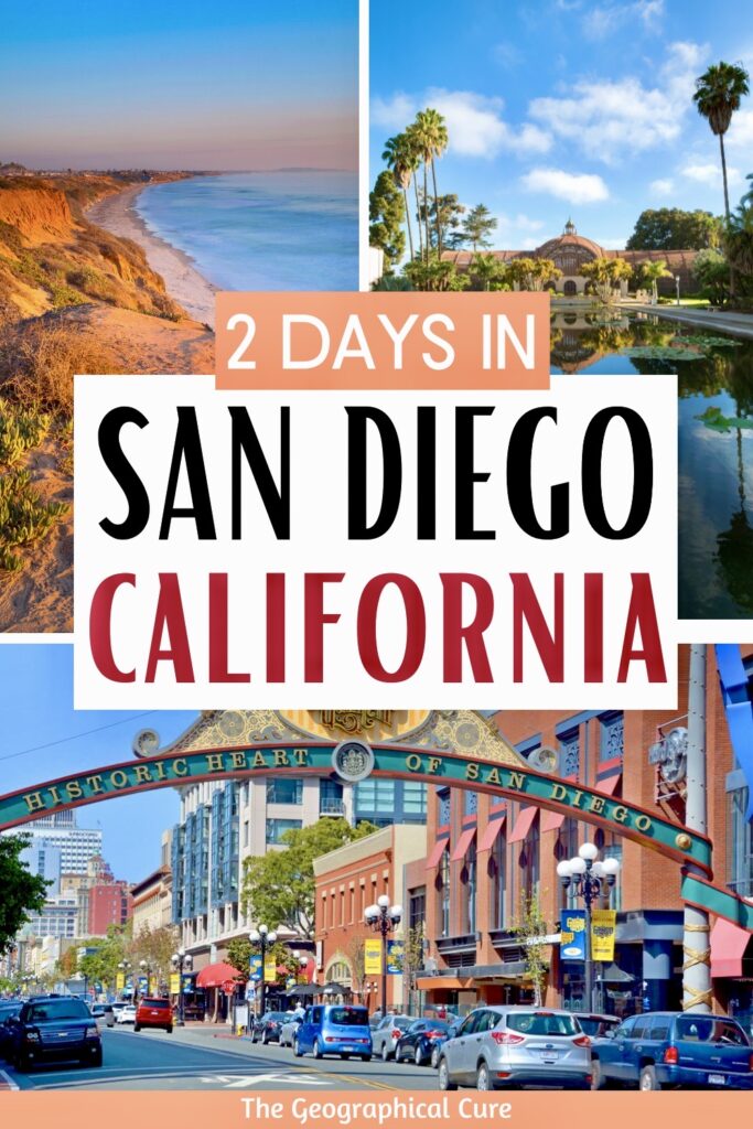 Pinterest pin for 2 days in San Diego itinerary