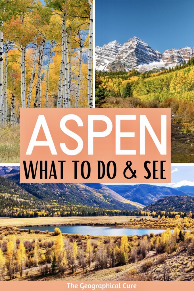 Pinterest pin for best things to do in Aspen