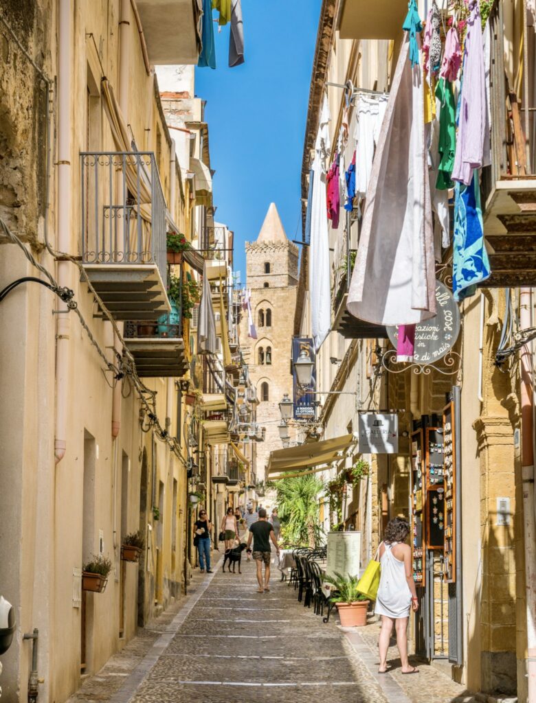 pretty street in Cefalu