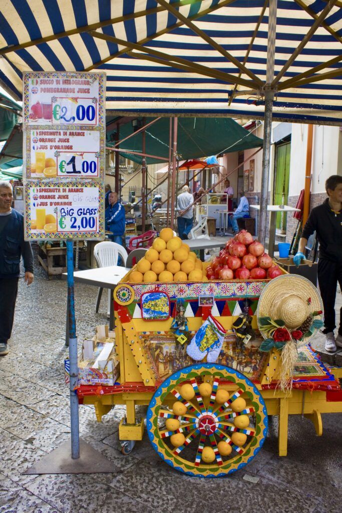 juice stand in the market