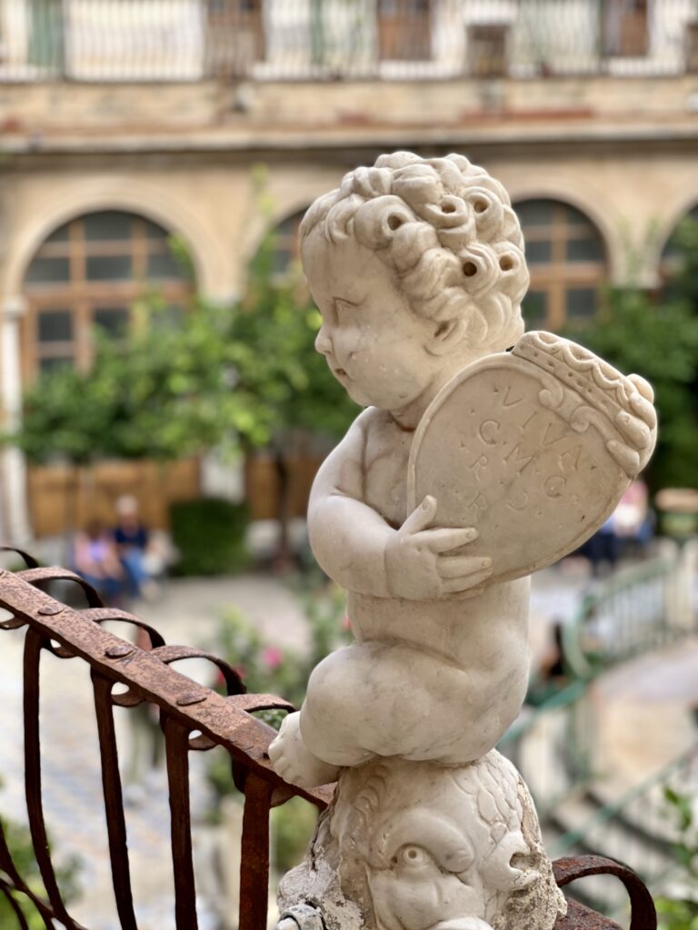 statue in the courtyard of Santa Catarina