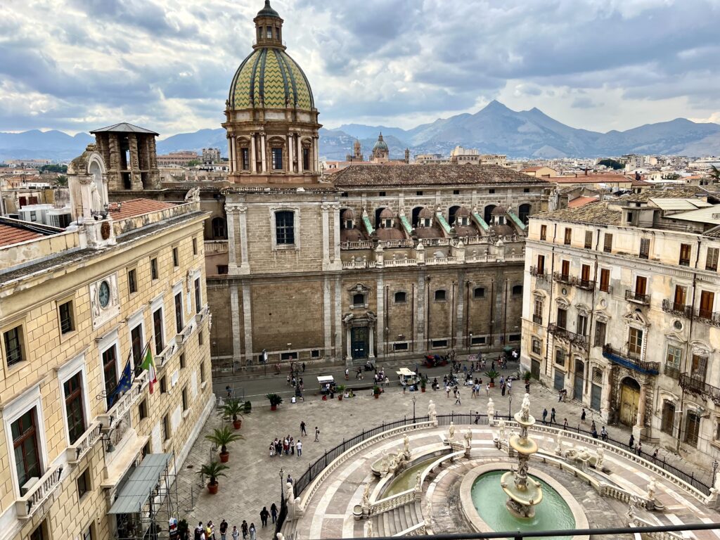 view from the rooftop terrace of Santa Caterina