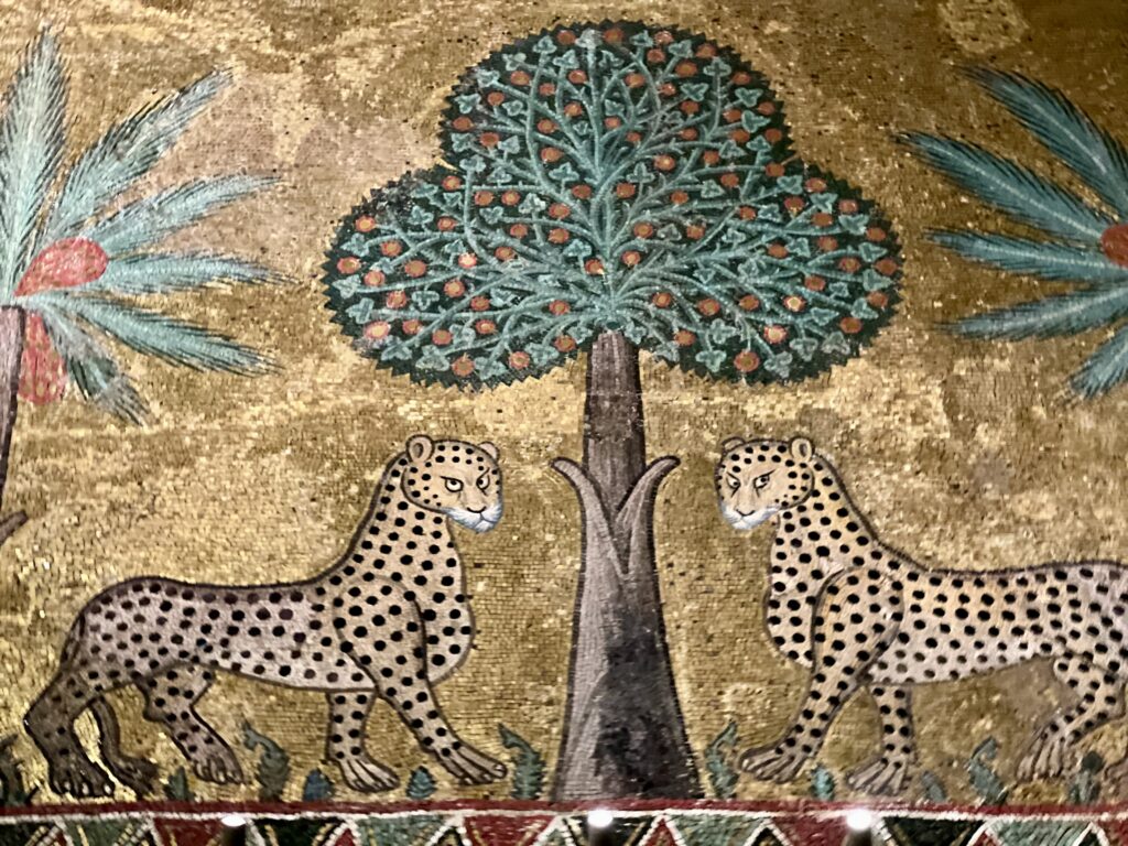 lion mosaics in the Sala Ruggero