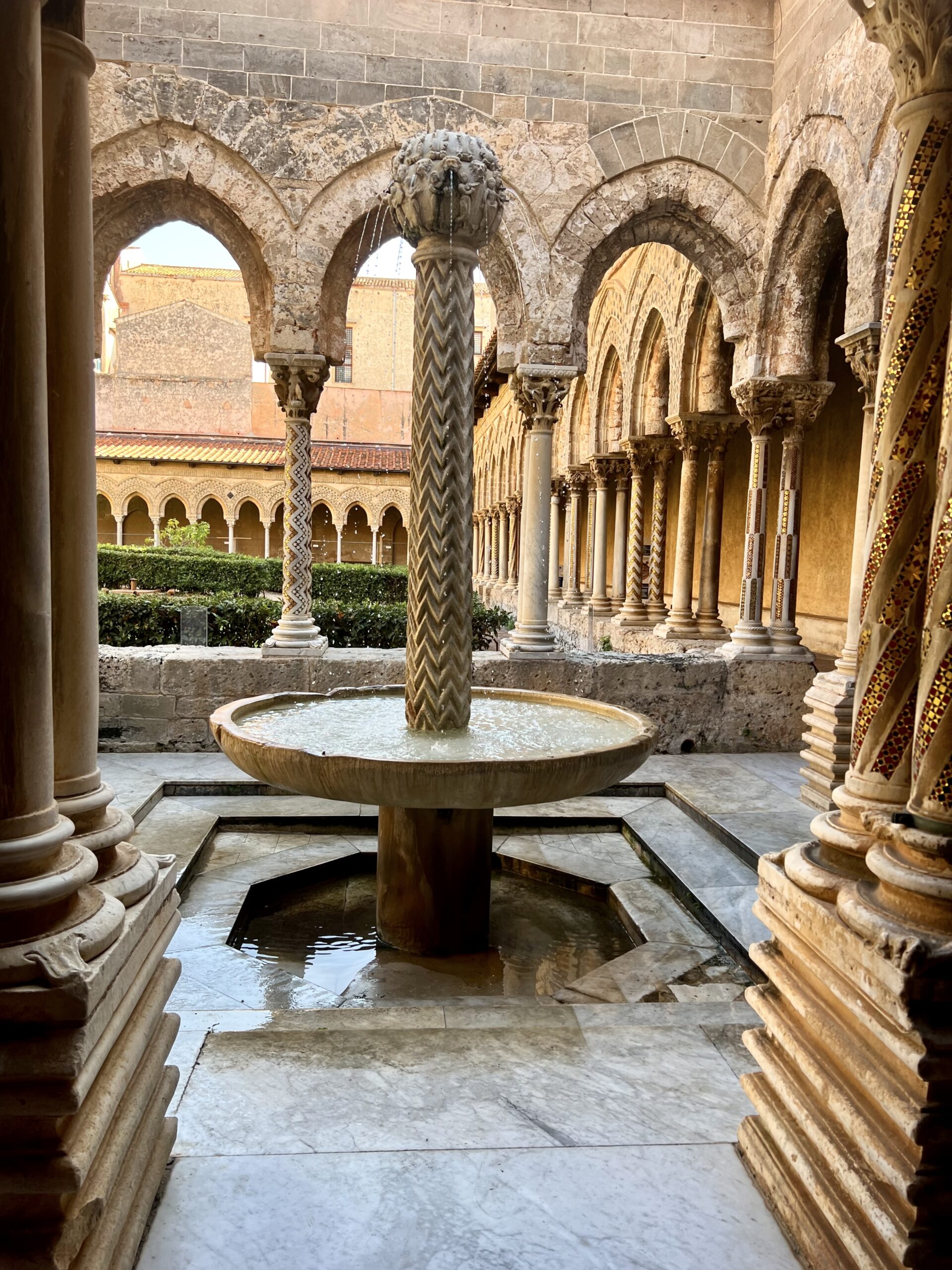 fountain in the cloisters