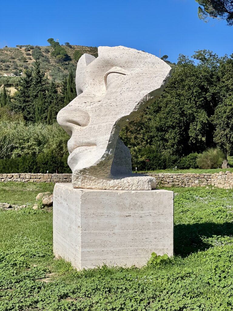 sculpture by Polish artist Igor Mitoraj in the courtyard