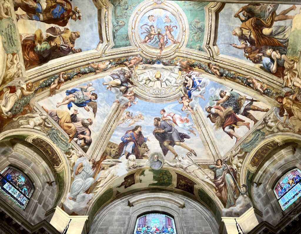 ceiling frescos in the Duomo