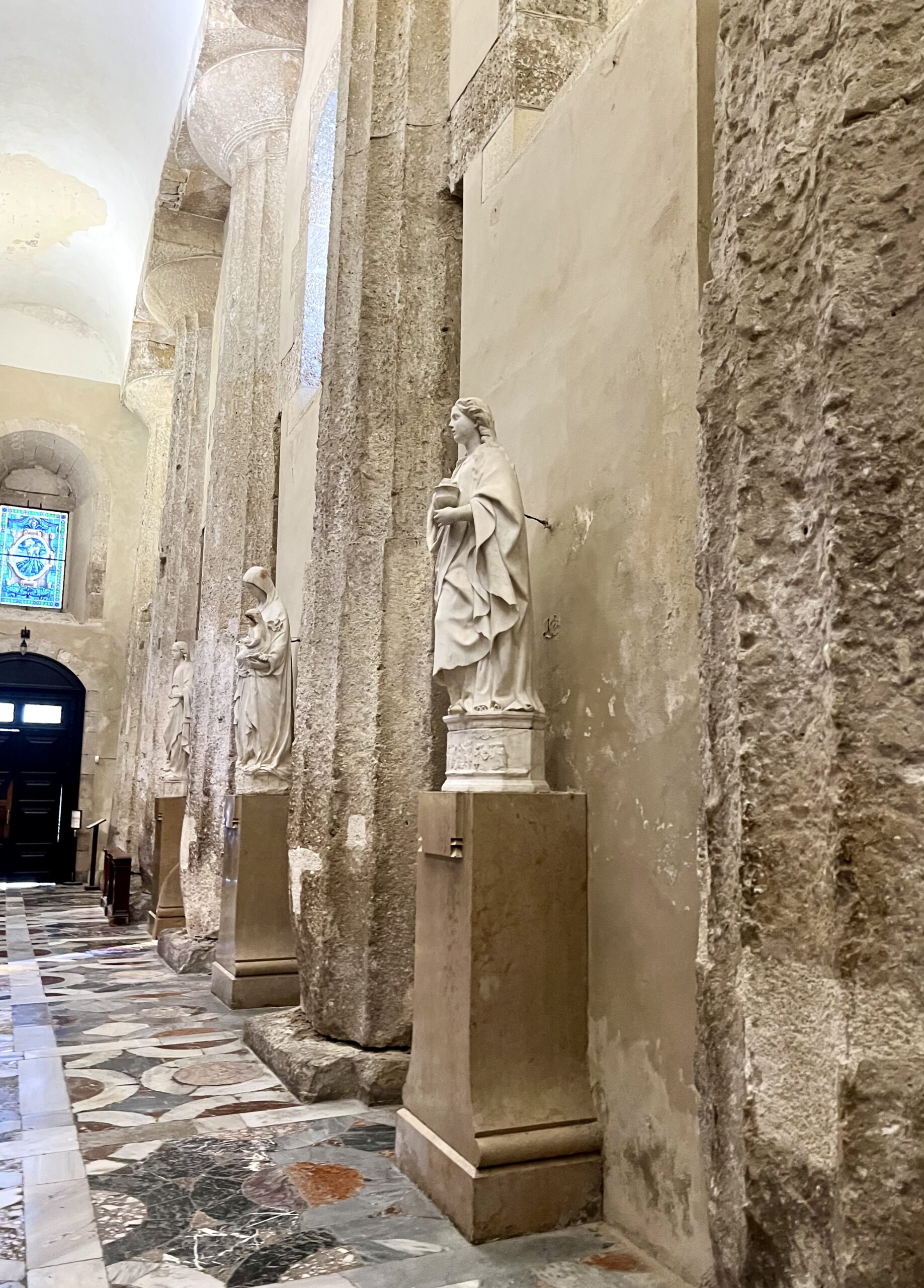 ancient Doric columns in the Duomo
