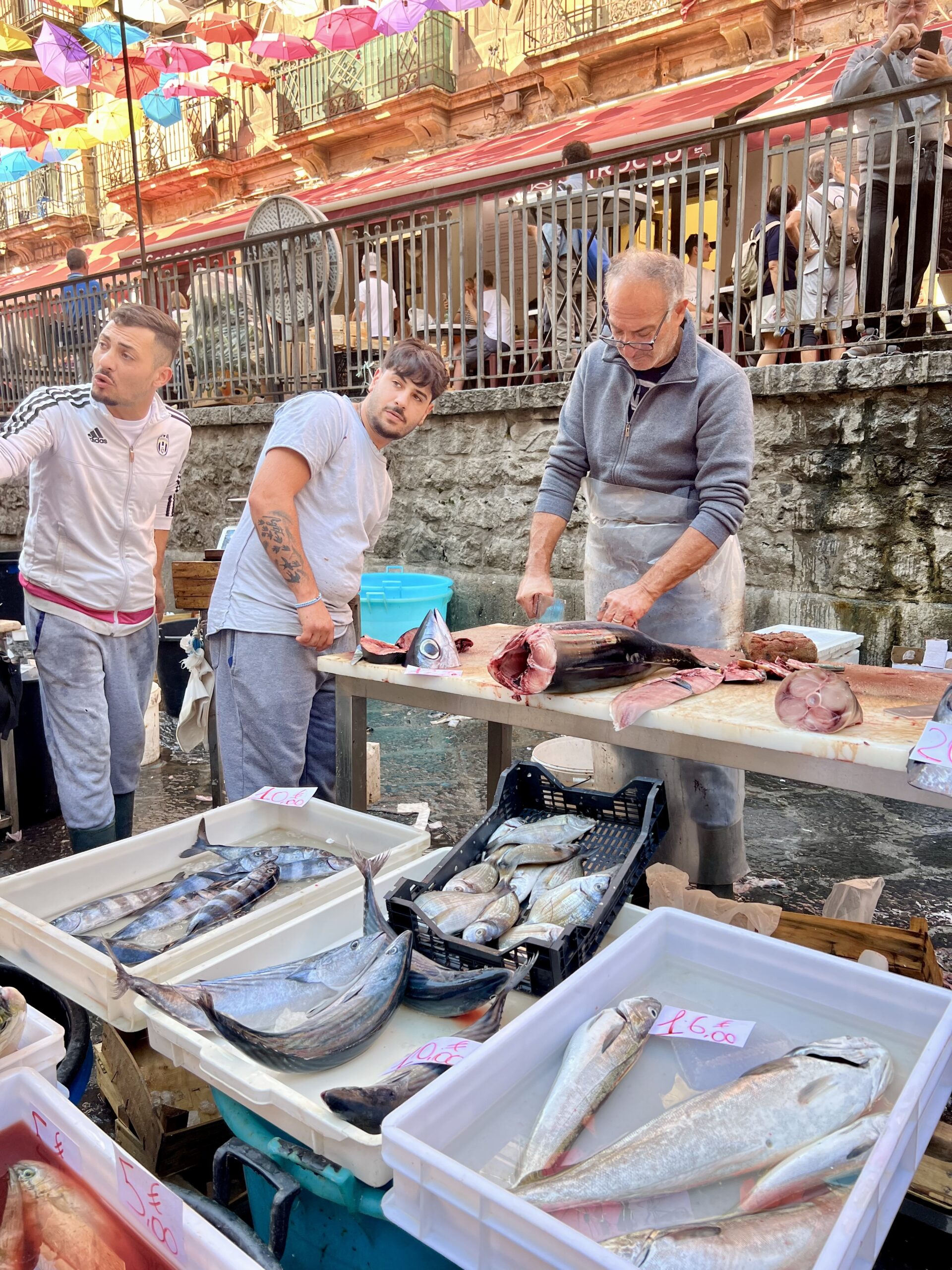 fishermen in the fish market