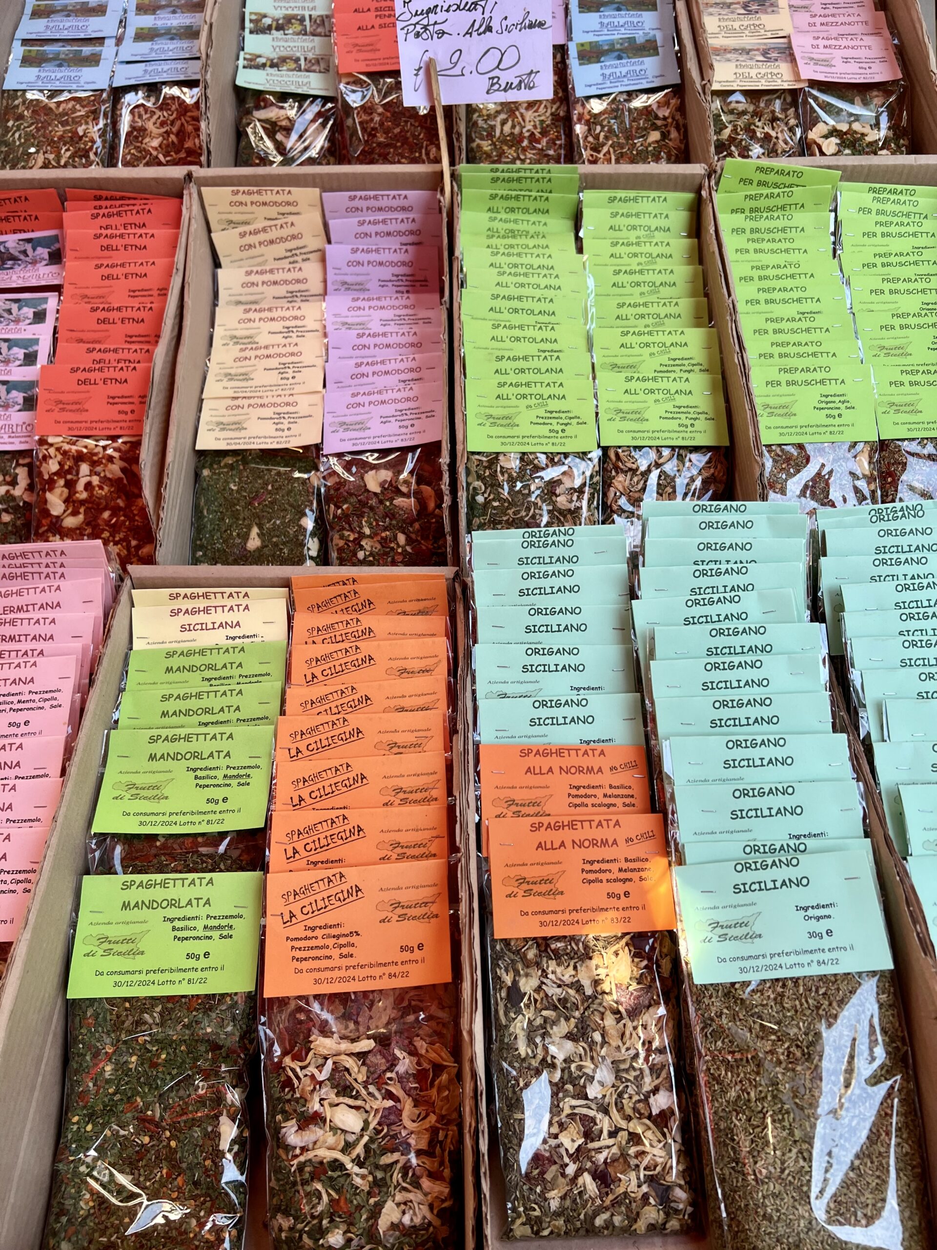 spices in the fish market