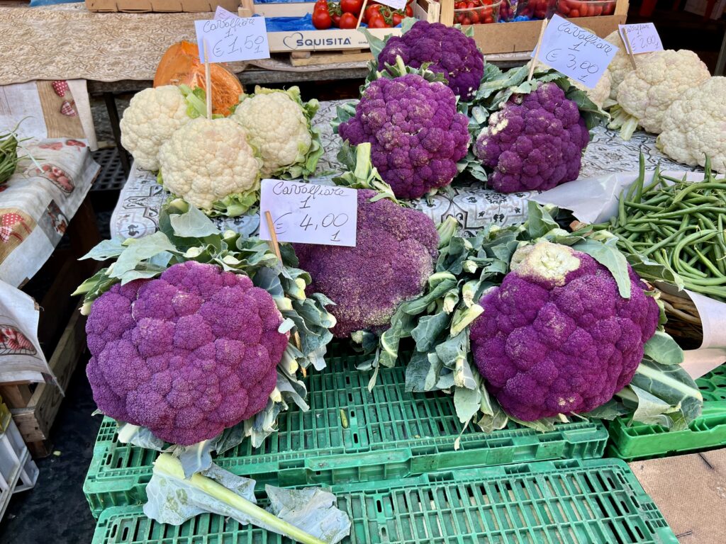 vegetables at the Catania Market