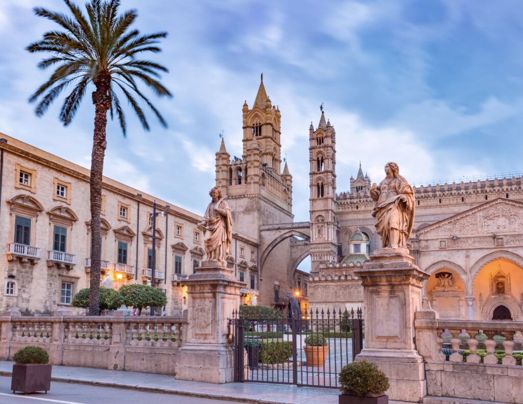 facade of Palermo Cathedral and the Archbishop's Palace