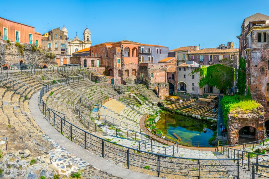 the Roman Theater in Catania