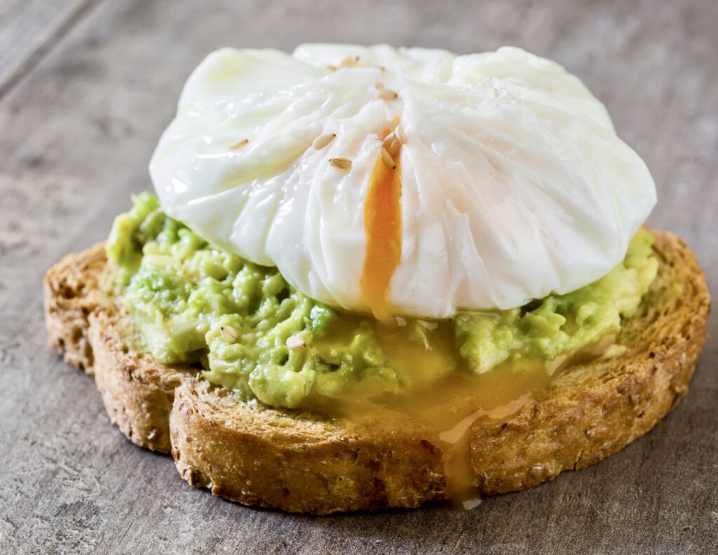 avocado toast with poached egg