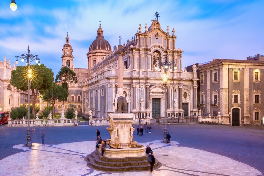 Piazza Duomo and the Cathedral of Santa Agatha, one of the best things to do in Catania in one day