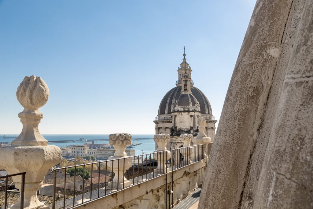 view  from dome terrace of the Church Badia di Sant'Agata