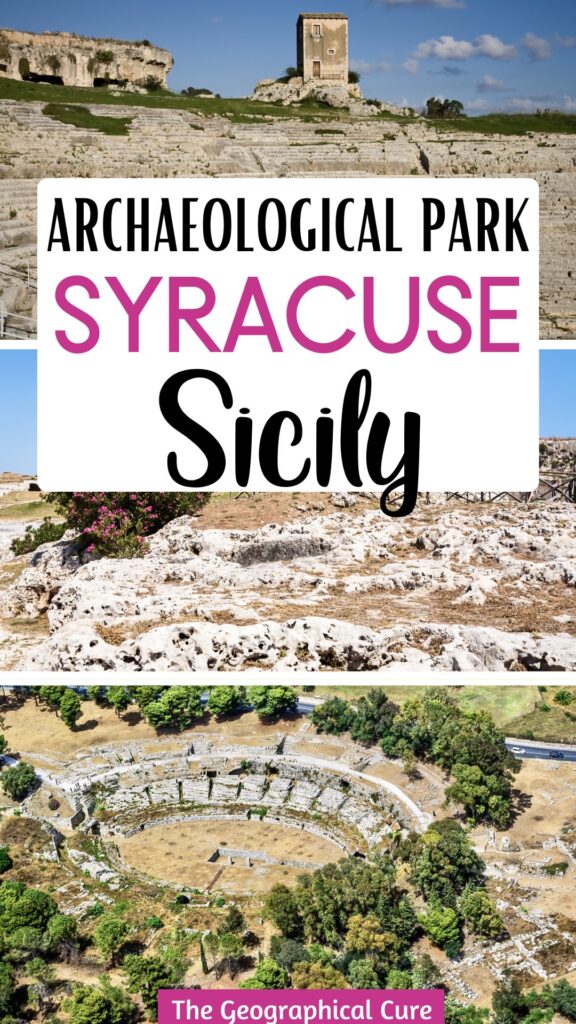 Pinterest pin for Guide To Neapolis Archaeological Park in Syracuse Sicily