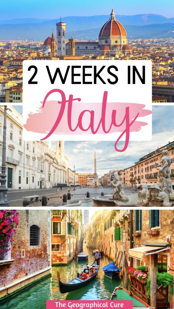 Pinterest pin for 2 weeks in Italy itinerary