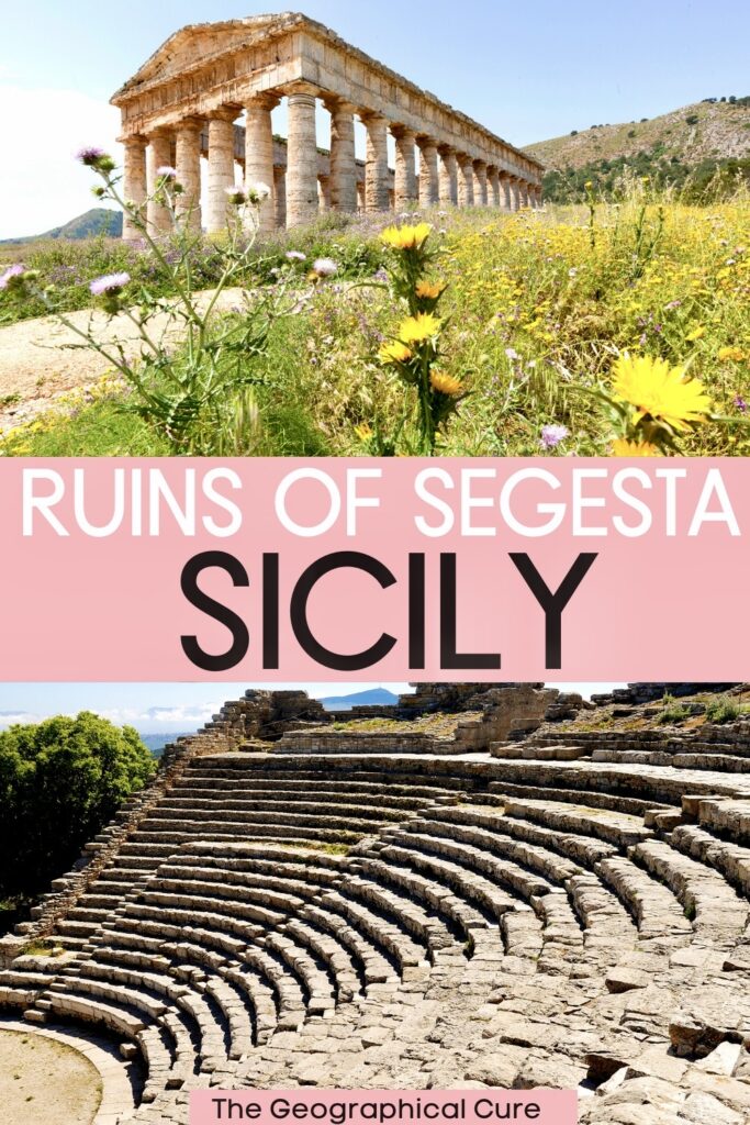 Pinterest pin for Guide To The Ruins Of Segesta Sicily