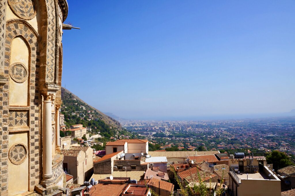 views from the roof of the Monreale Cathedral 