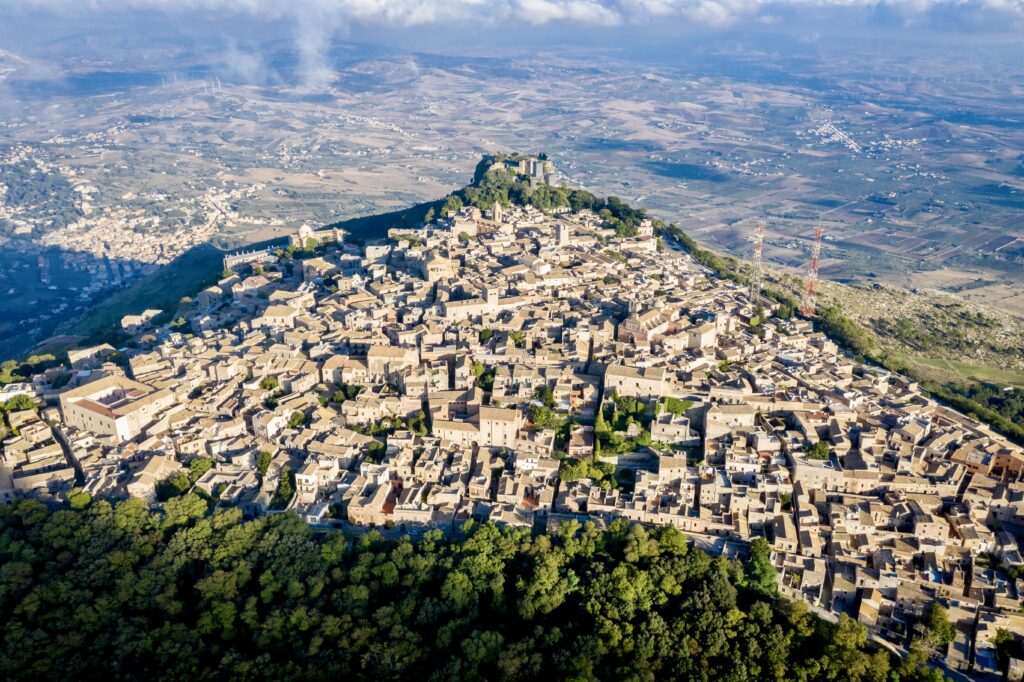 clifftop town of Erice, a must visit attraction near Palermo