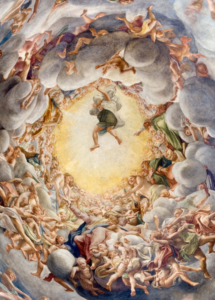 Correggio fresco in the cupola of the Duomo