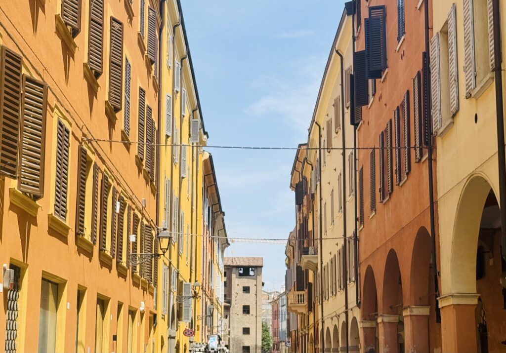colorful facades in Parma