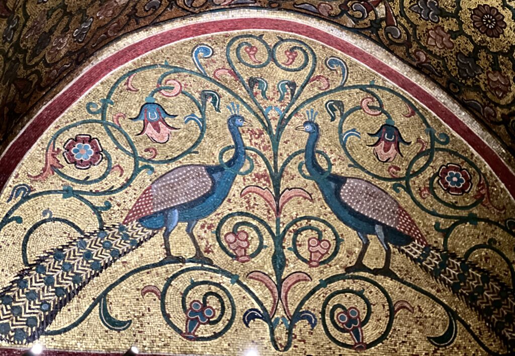 peacock mosaics