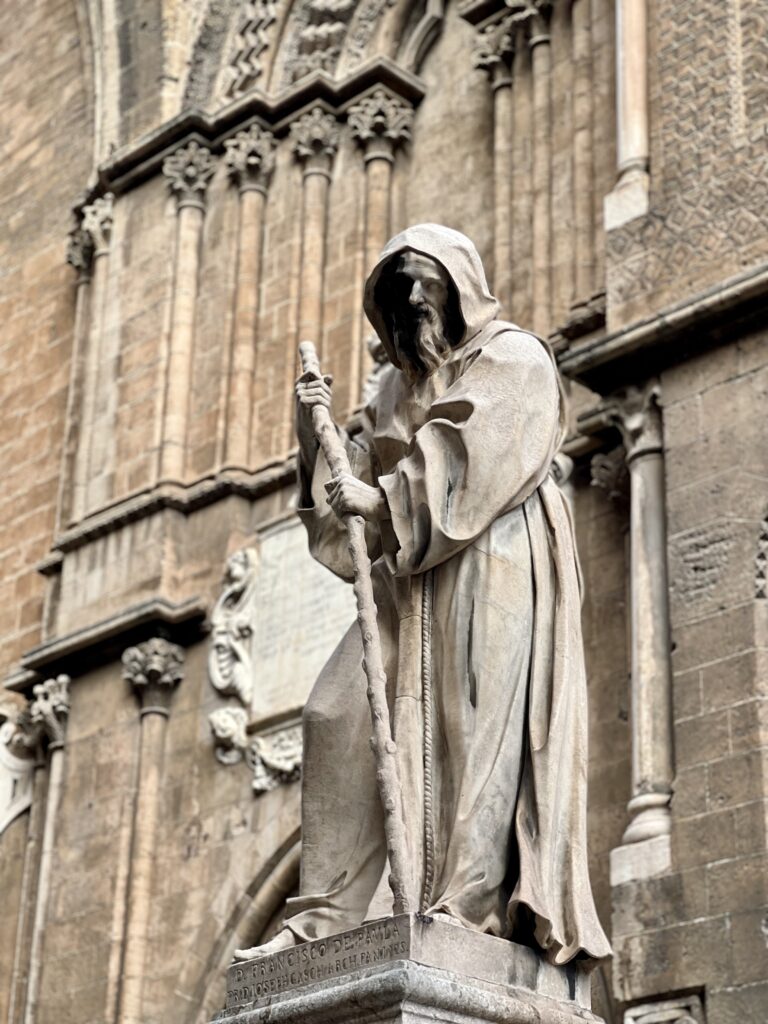 sculpture in Palermo Cathedral courtyard