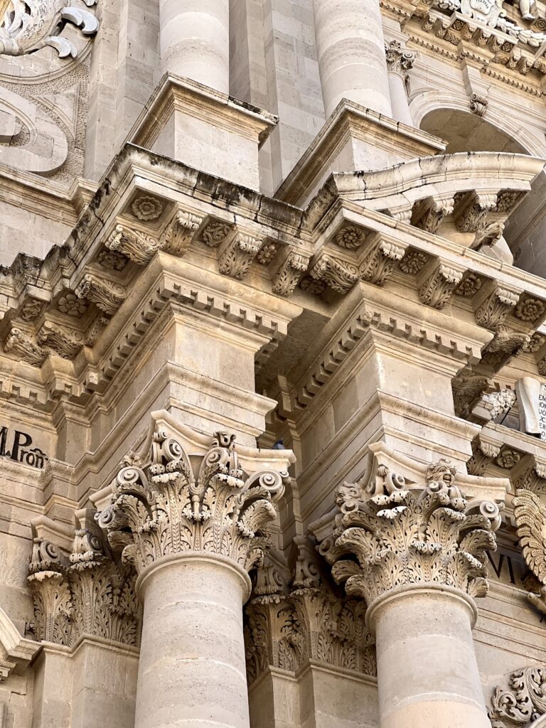 capitals of Corinthian columns