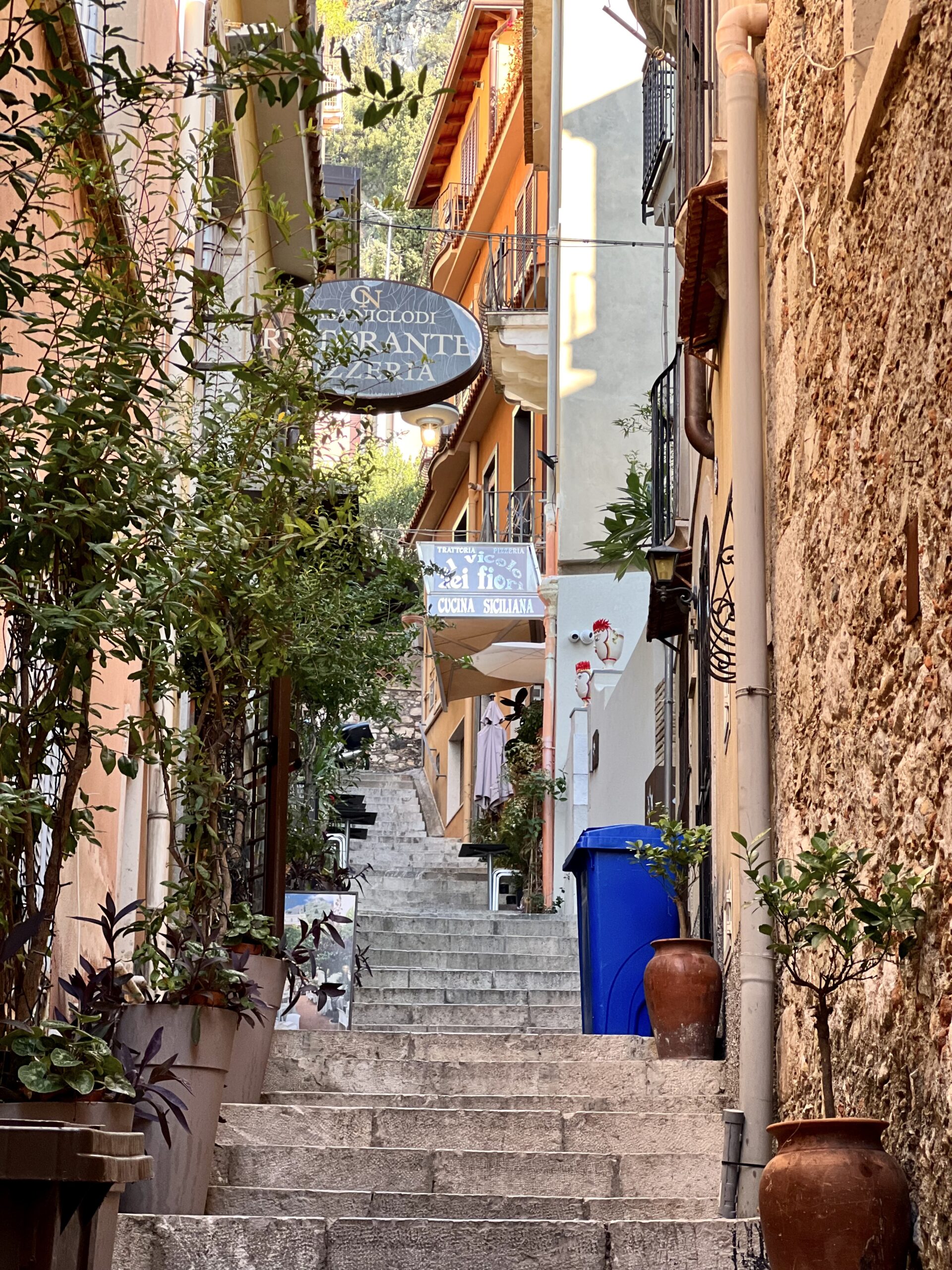 charming side street in Taormina