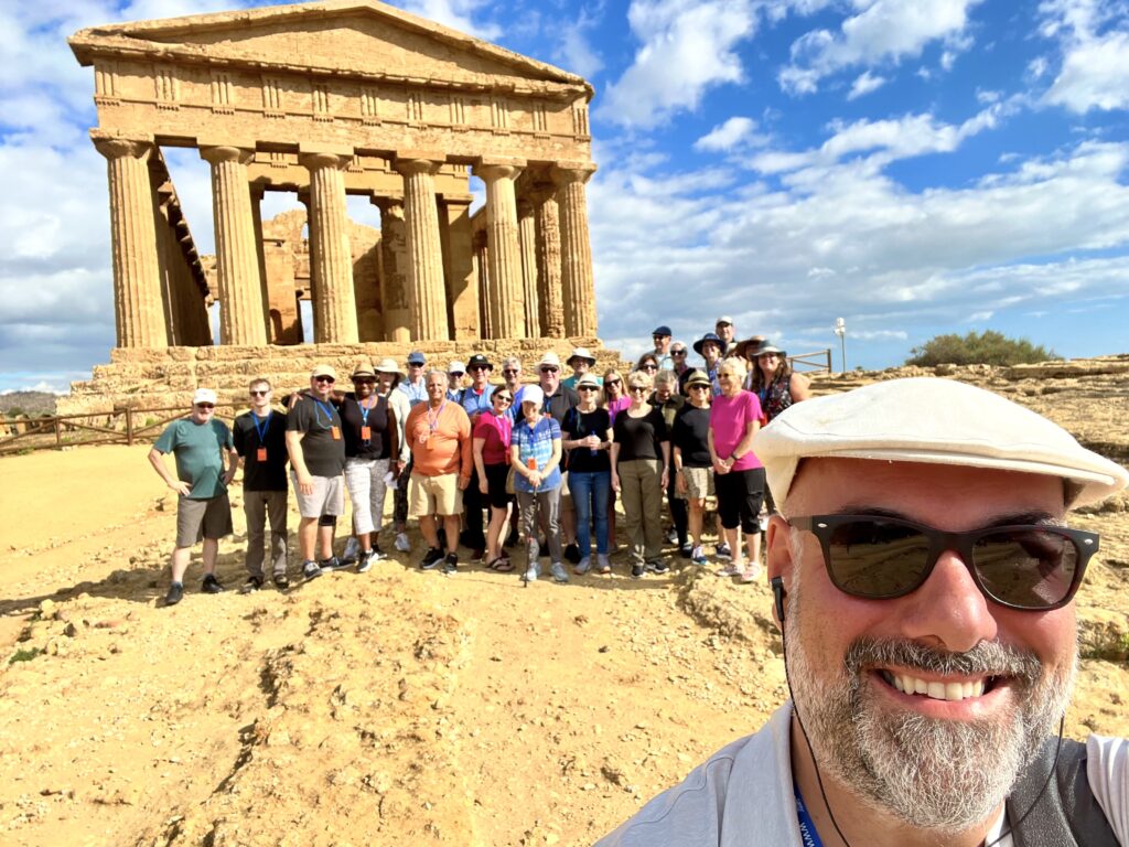 David and our group in the Valley of the Temples