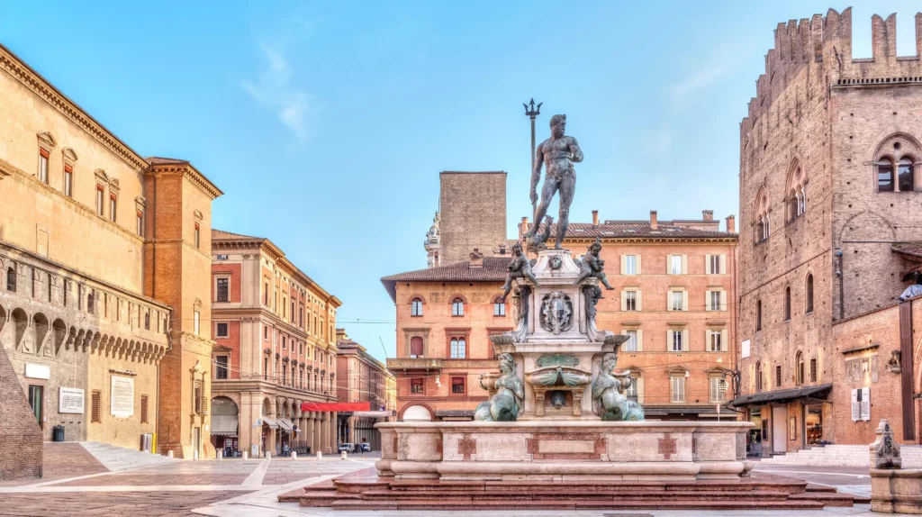 Piazza del Nettuno in Bologna 