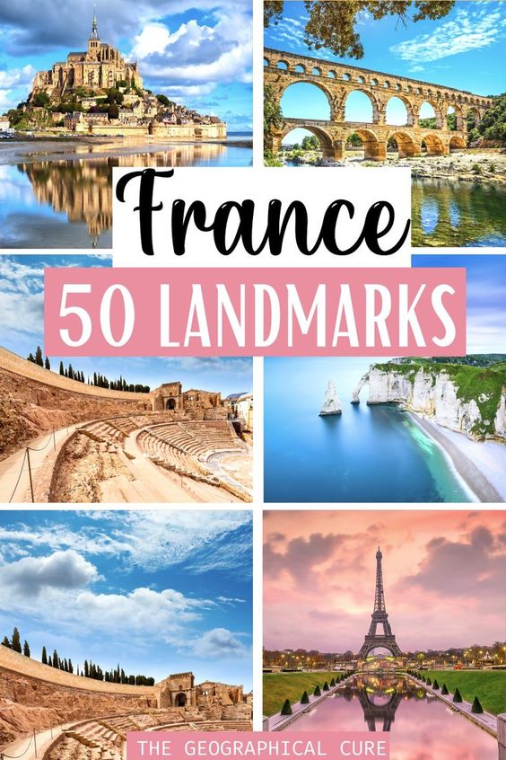 Pinterest pin for famous landmarks in France