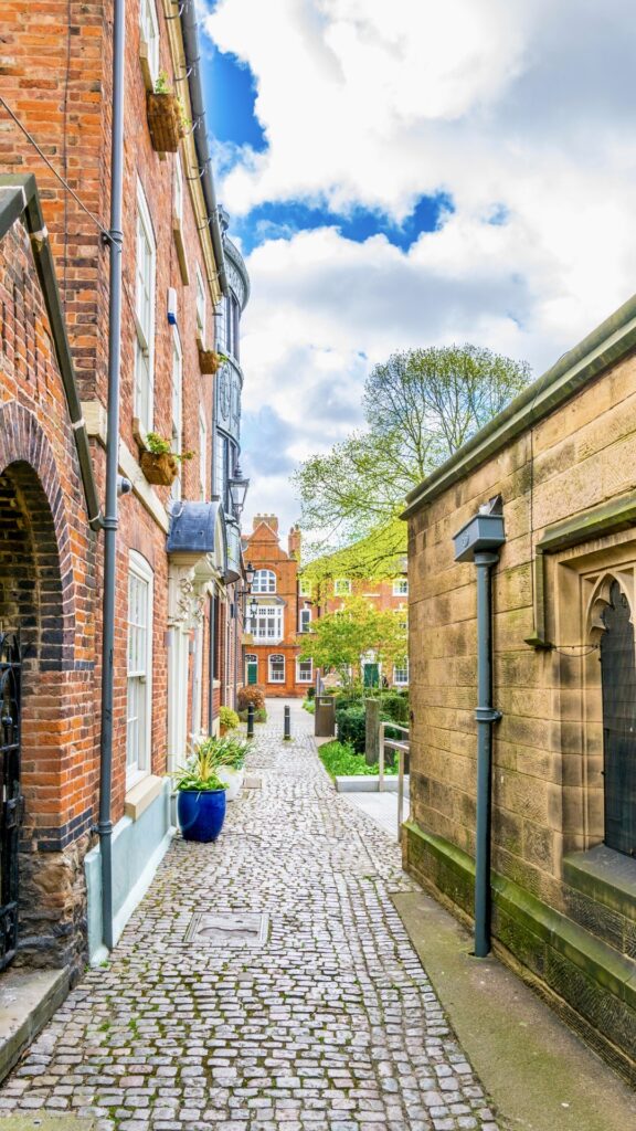 cobbled lane near the cathedral