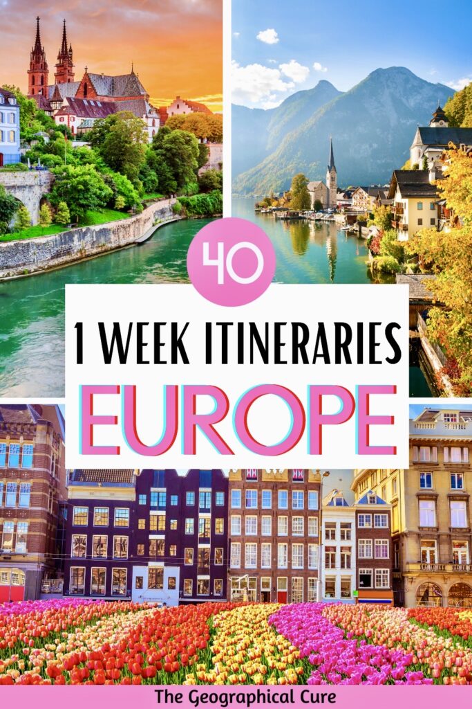 Pinterest pin for one week in Europe itineraries