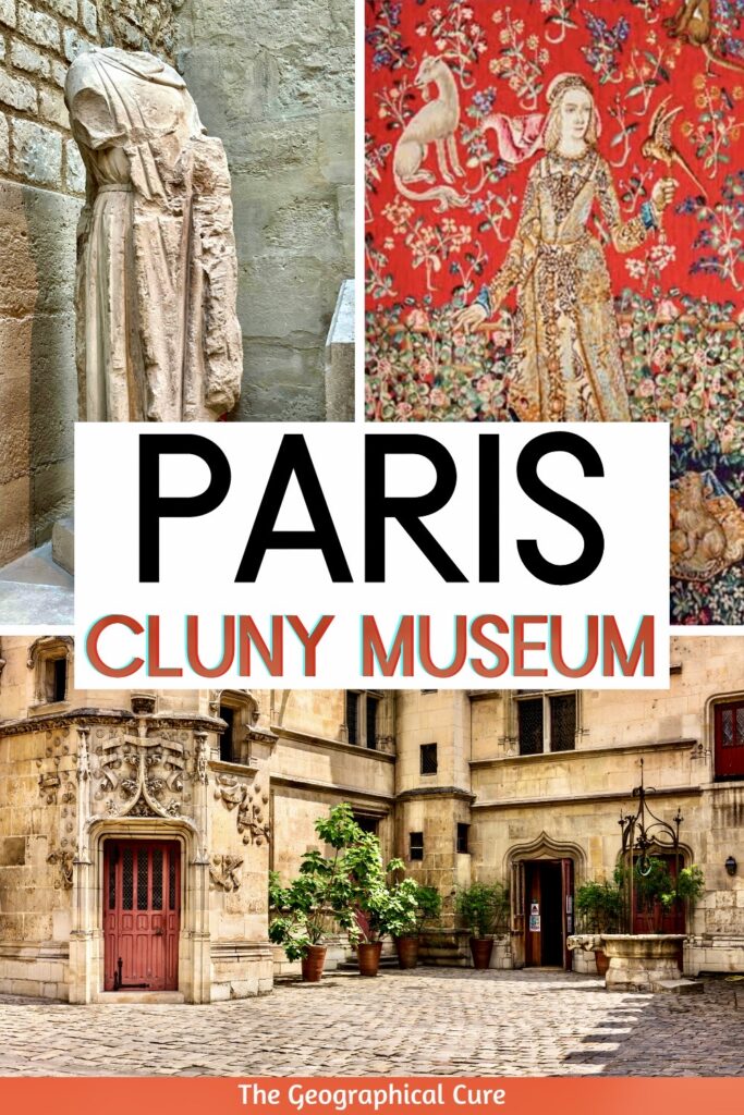 Pinterest pin for guide to the Cluny Museum
