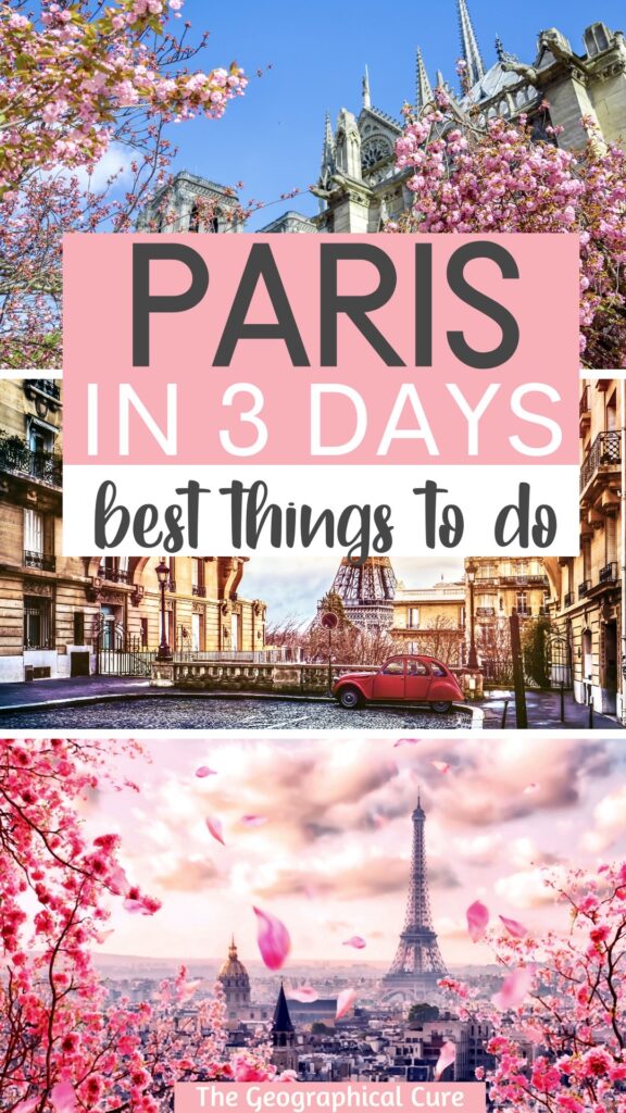 Pinterest pin for 3 days in Paris itinerary