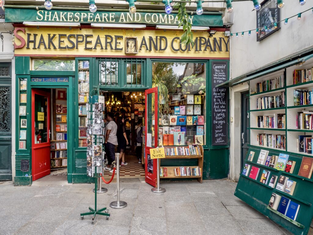 Shakespeare & Company book store, which has one of the best cafes in Paris