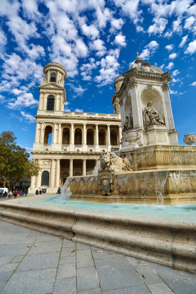 Saint Sulpice church in the Saint-Germain neighborhood