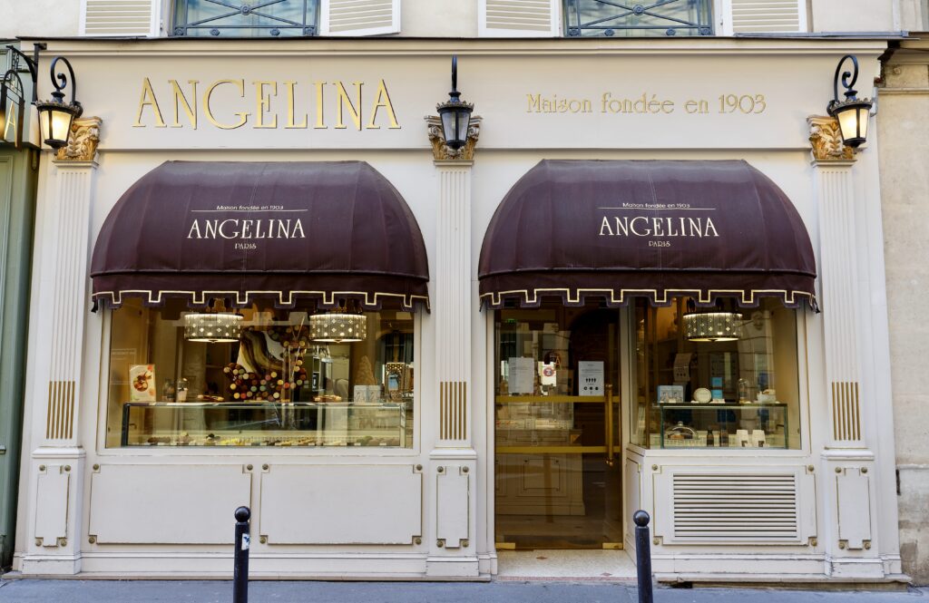 Angelina, famous for its hot chocolate and one of the best cafes in Paris