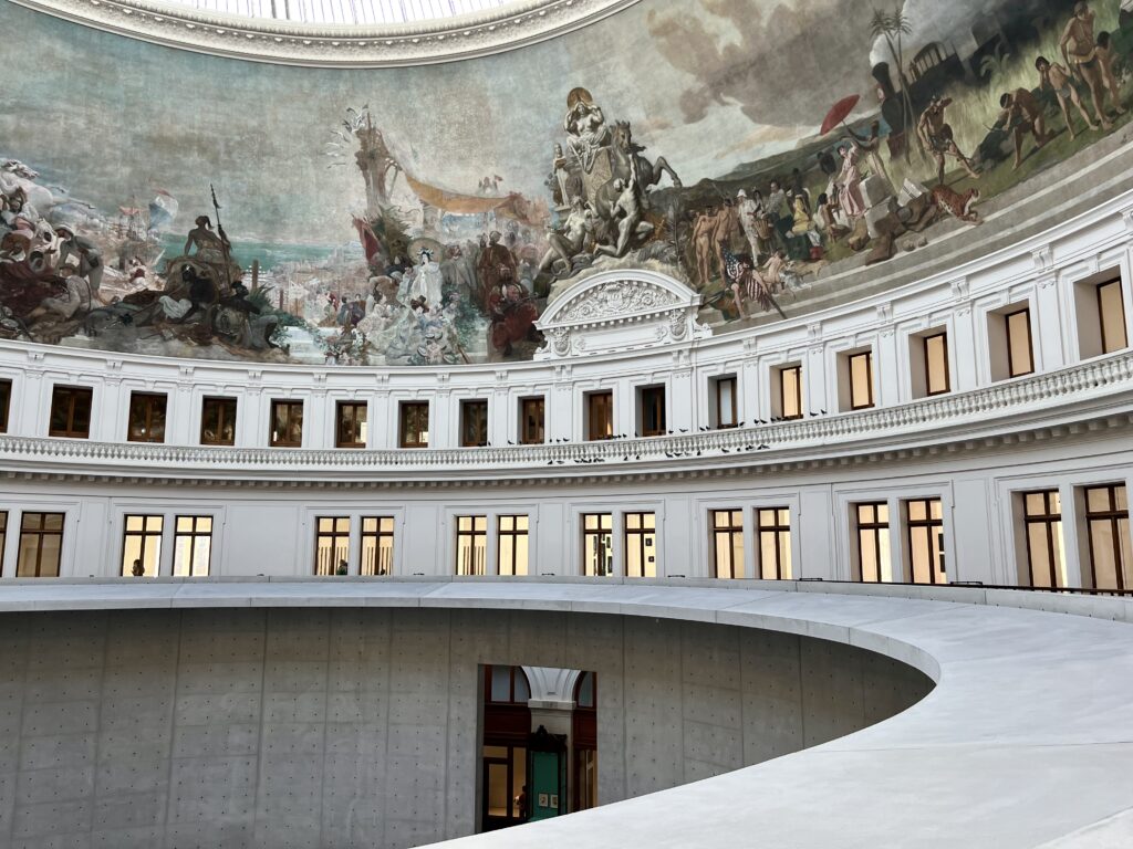 frescos in the dome of the Bourse de Commerce, one of the best museums in Paris