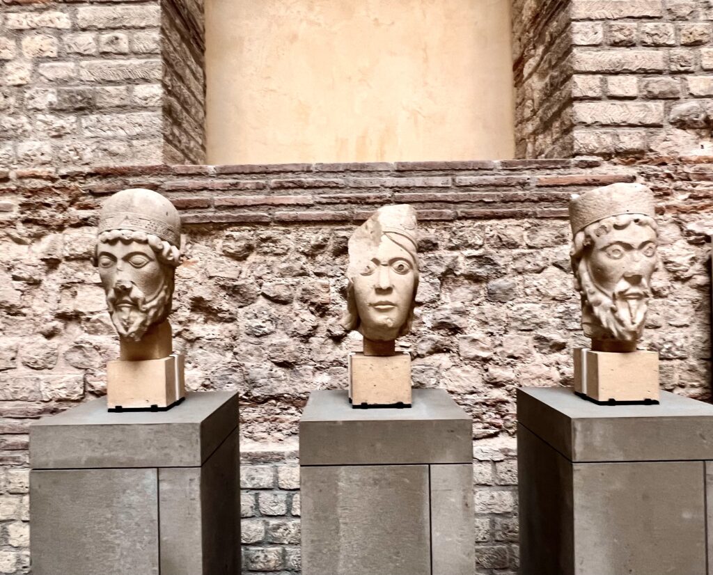 head of columns from Saint Denis (Queen of Sheba in the center)