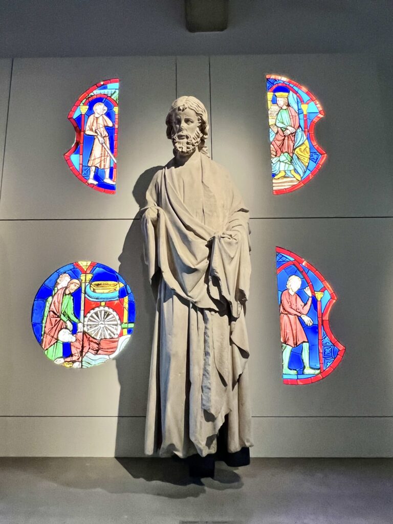 apostle with stained glass