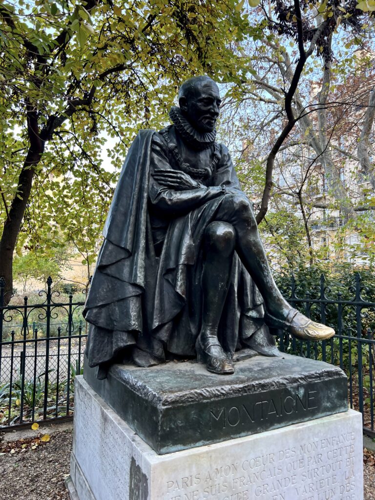 statue of the philosopher Montaigne
