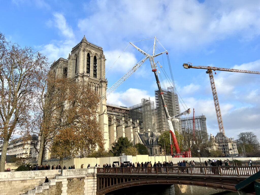 Notre Dame under construction in December 2022