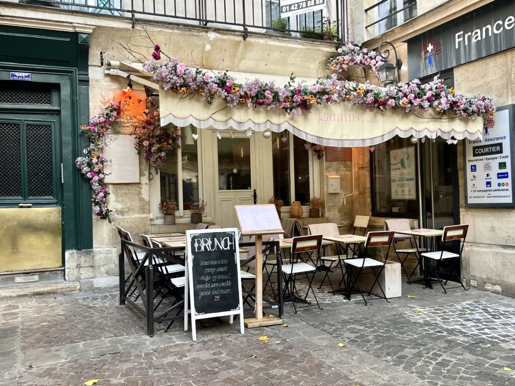 Gamins cafe in the Marais