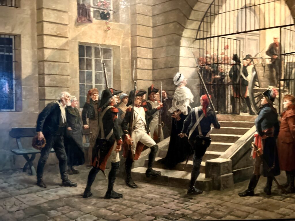 Marie Antoinette leaving the Conciergerie to be guillotined