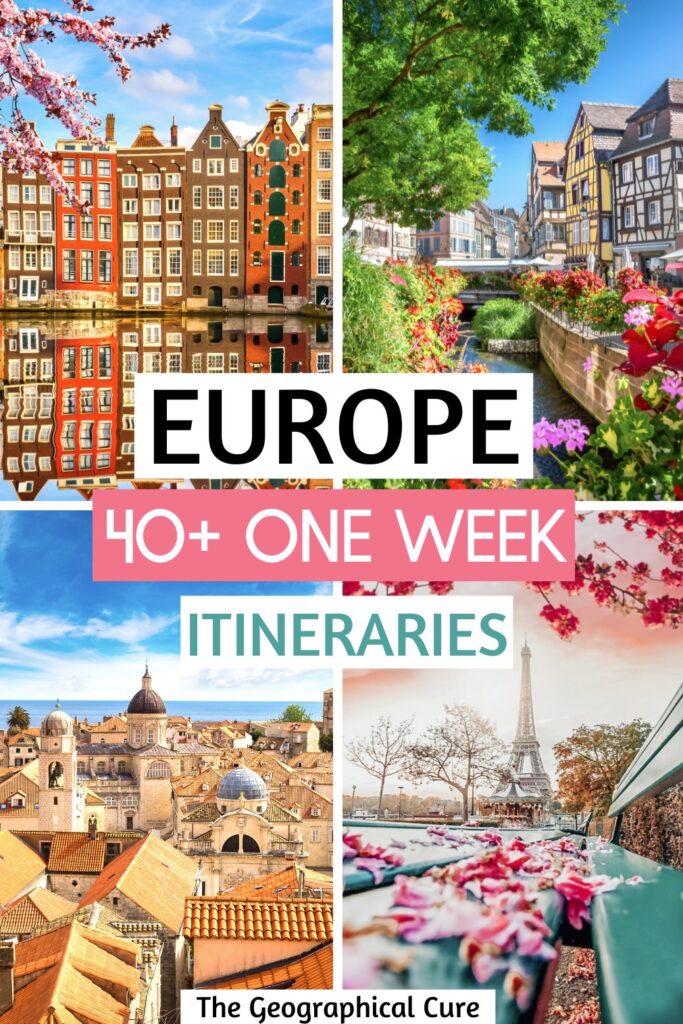 Pinterest pin for one week in Europe itineraries